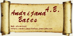 Andrijana Bates vizit kartica